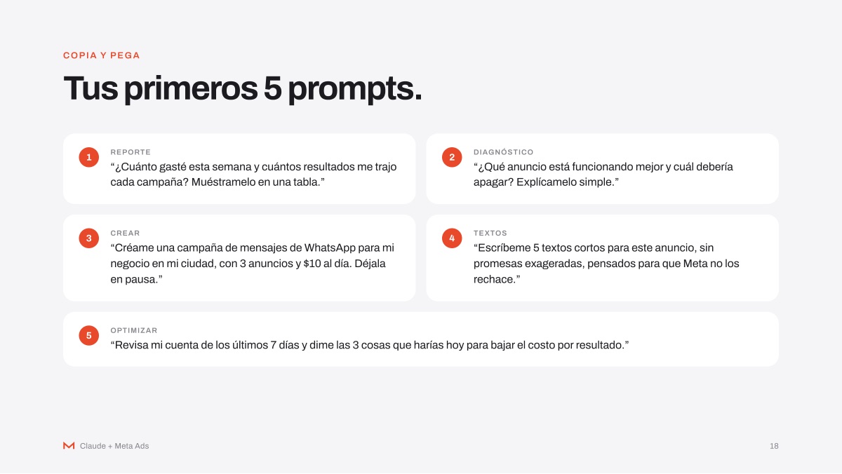Tus primeros 5 prompts